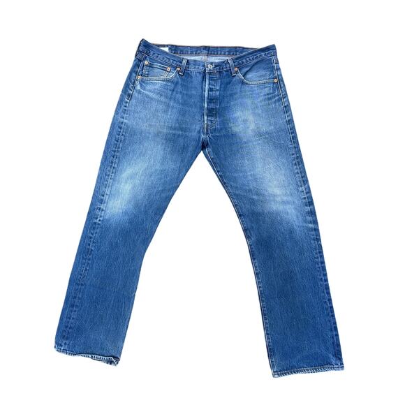 Levi’s 501 Jeans W38 L28.5 Modern 2019 Button Fly Straight Leg - Picture 6 of 7